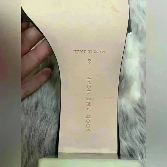 Good American Slide Block Heel Ombre black sz 8 - Picture 5 of 8